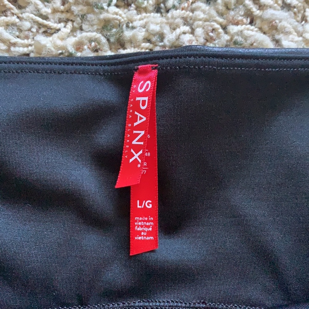 SPANX Faux Leather Side Stripe Leggings - Picture 9 of 15
